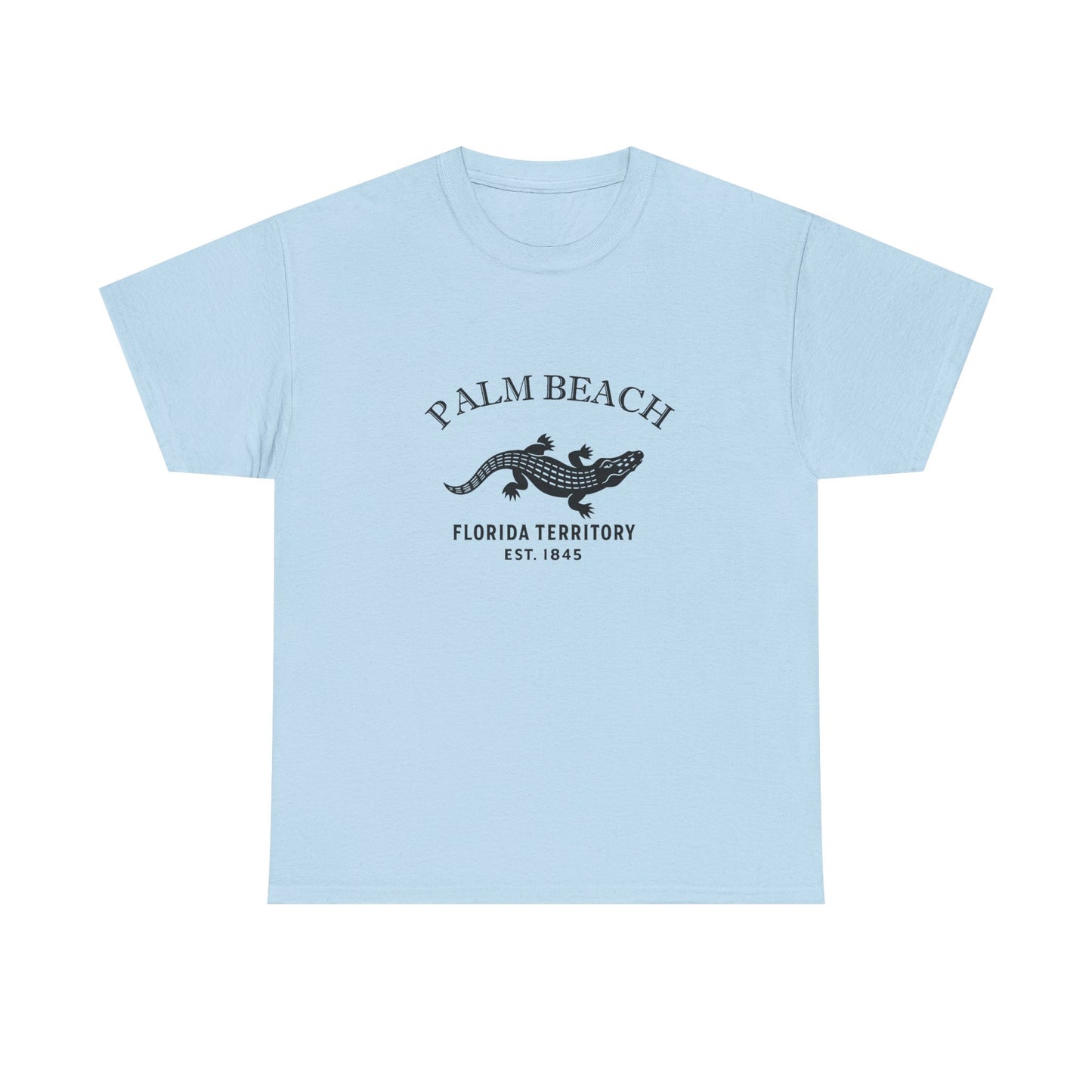 Palm Beach Florida Vintage Retro Unisex Heavy Cotton Tee - Black Logo