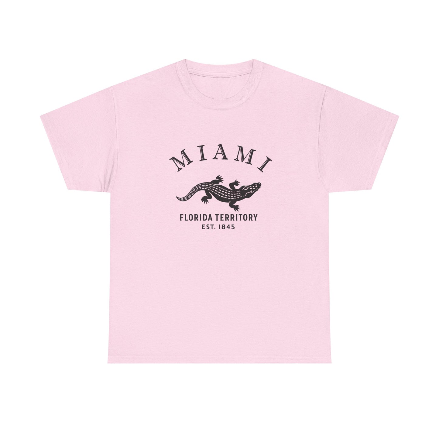 Miami Florida Vintage Retro Unisex Heavy Cotton Tee - Black Logo