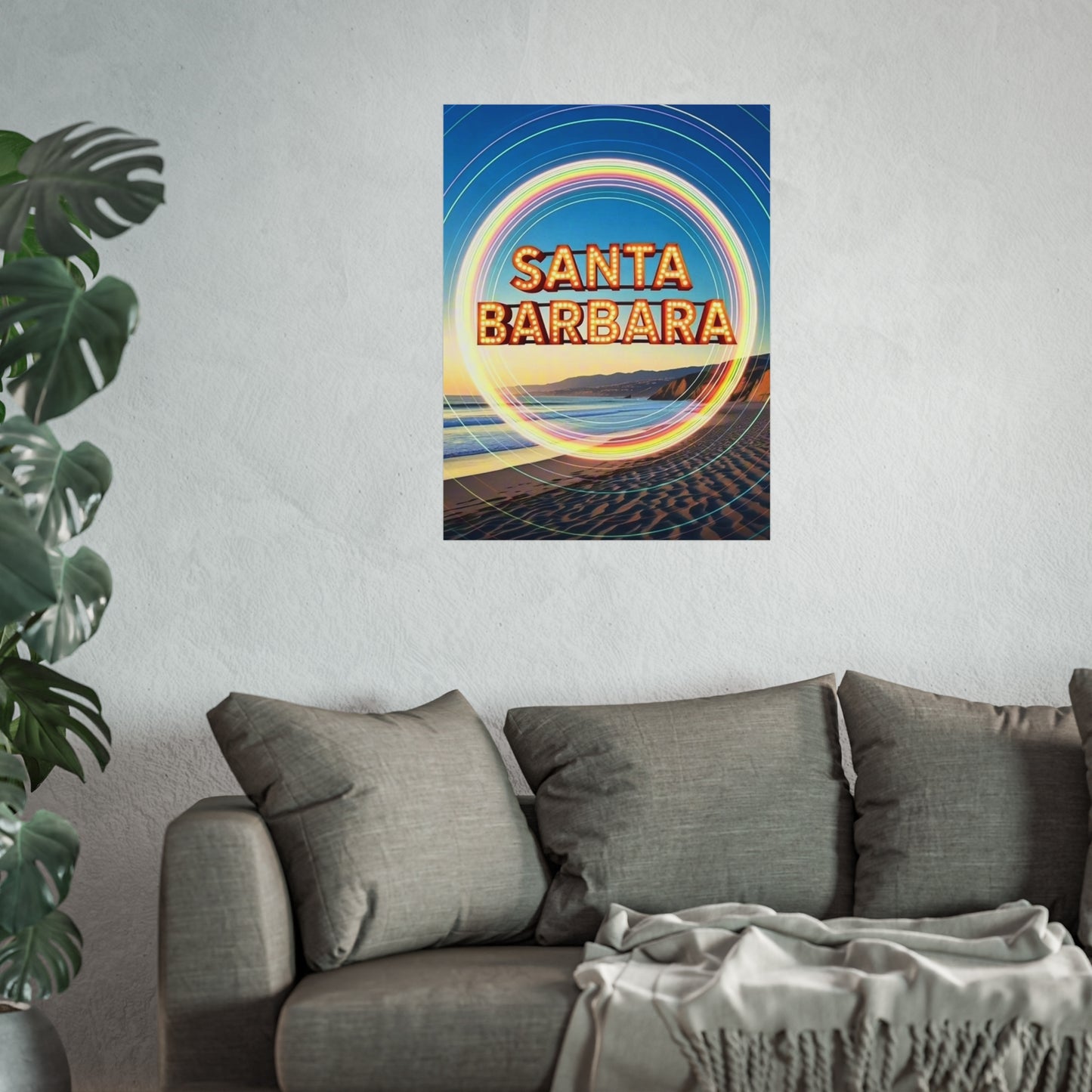 Santa Barbara California Vintage Retro Giclée Print Art Series Poster