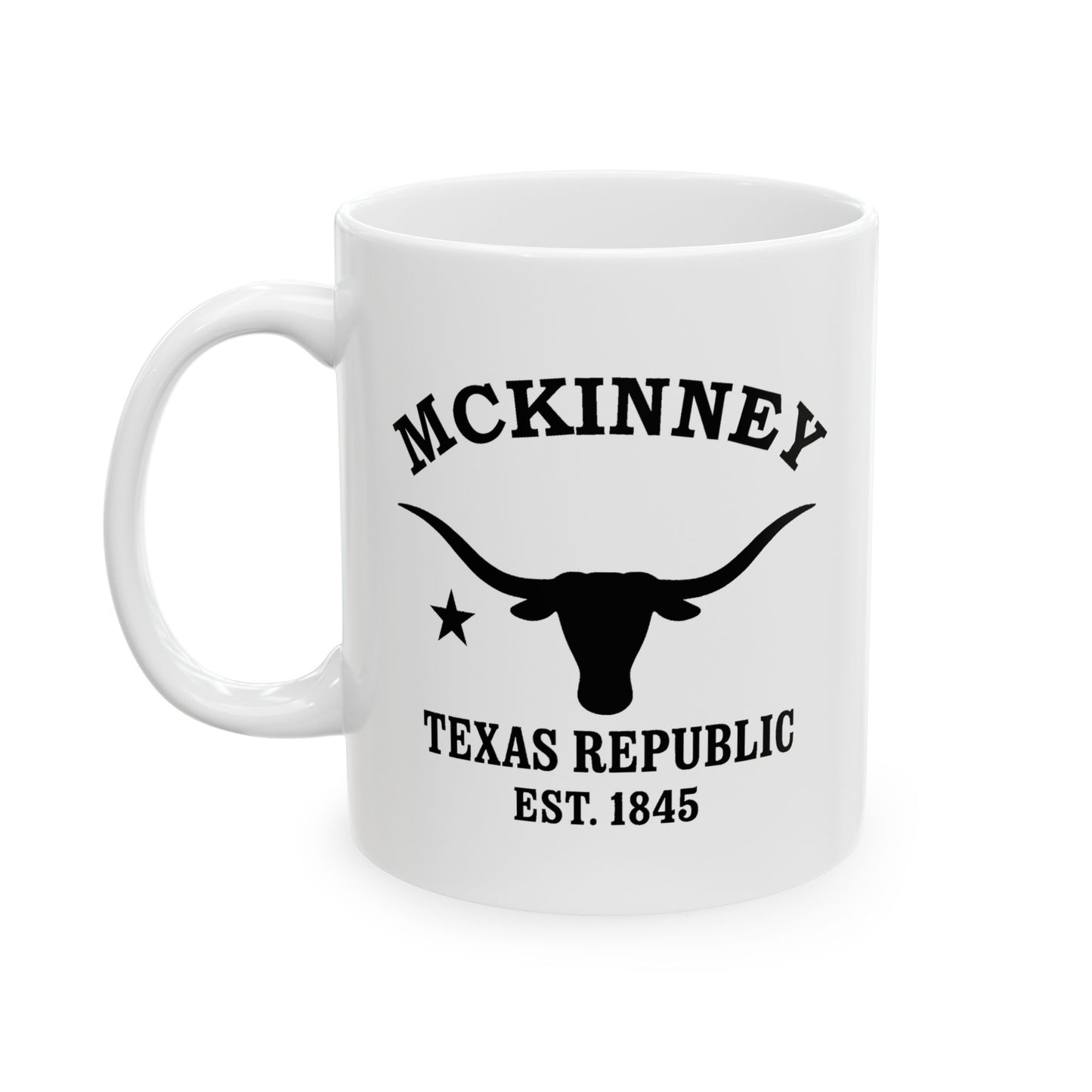 Mckinney Texas Vintage Retro Ceramic Mug - Black Logo