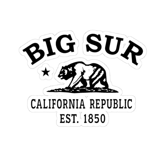 Big Sur California Vintage Retro Vinyl Sticker - Black Logo