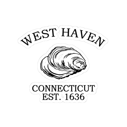 West Haven Connecticut Vintage Retro Vinyl Sticker - Black Logo