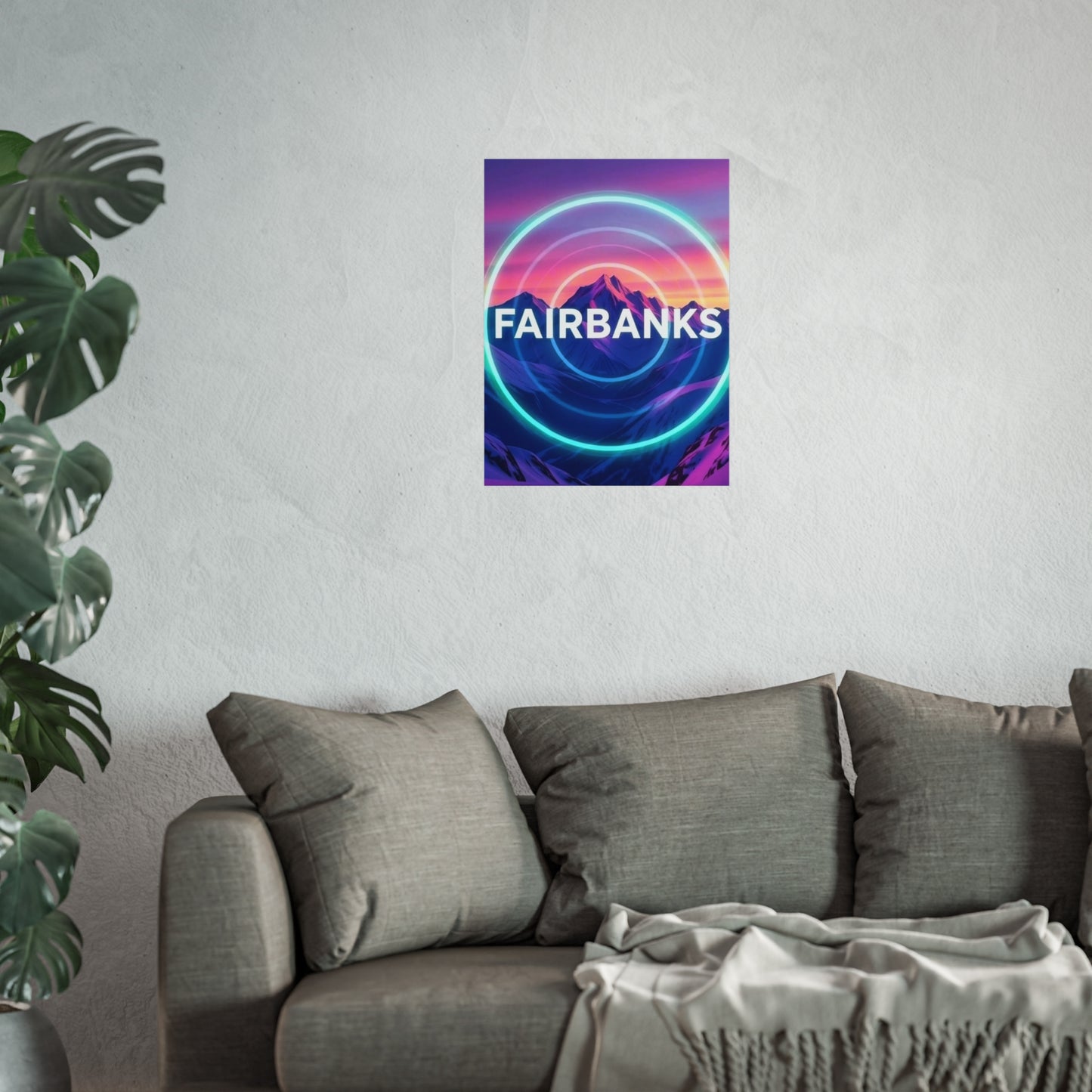 Fairbanks Alaska Vintage Retro Giclée Print Art Series Poster