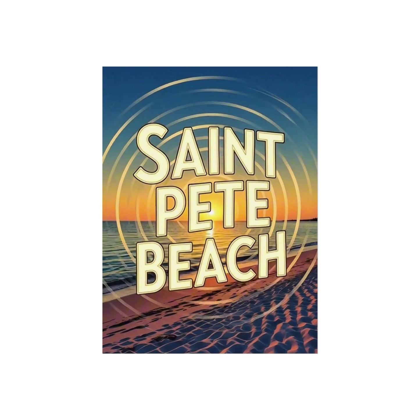 St Pete Beach Florida Vintage Retro Giclée Print Art Series Poster