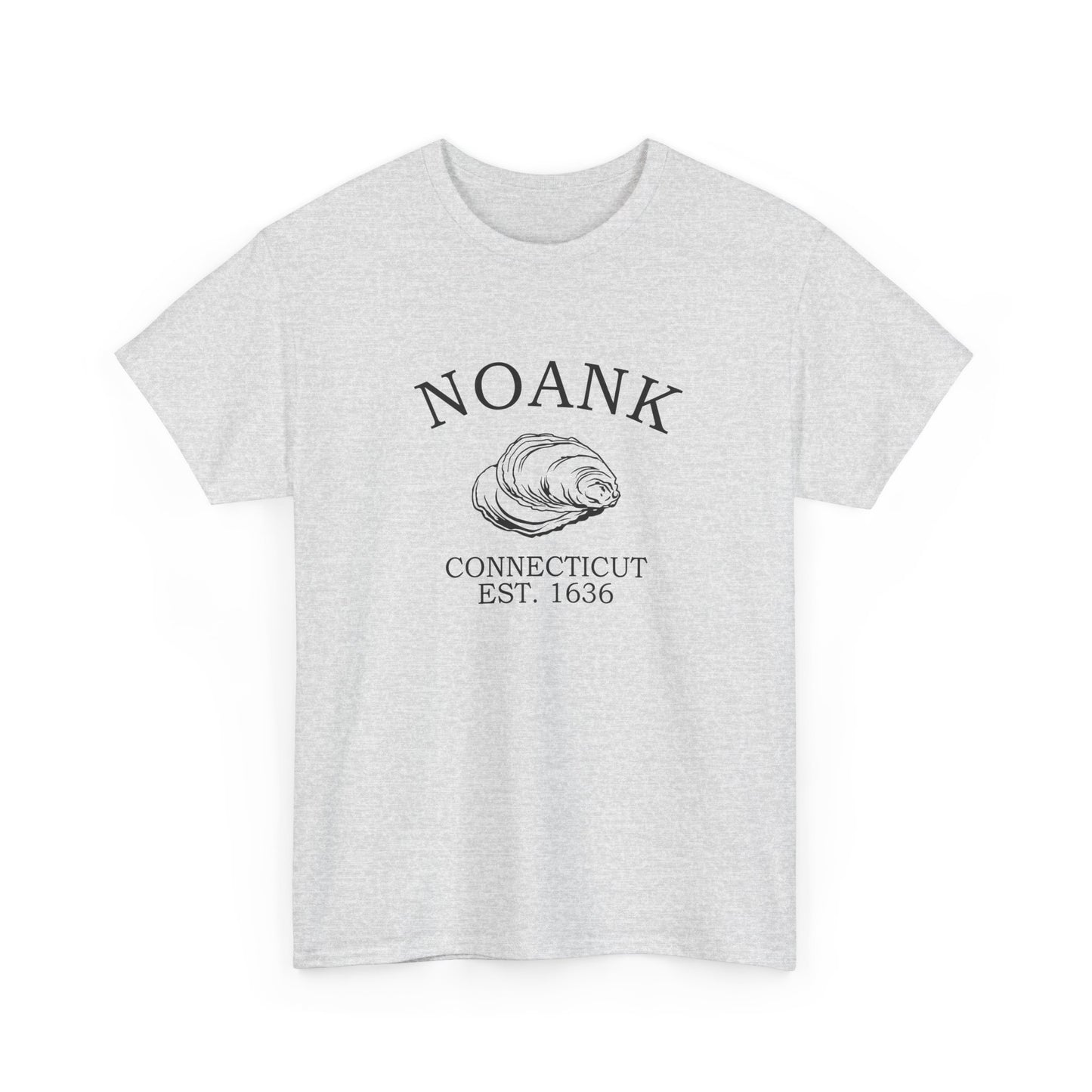 Noank Connecticut Vintage Retro Unisex Heavy Cotton Tee - Black Logo