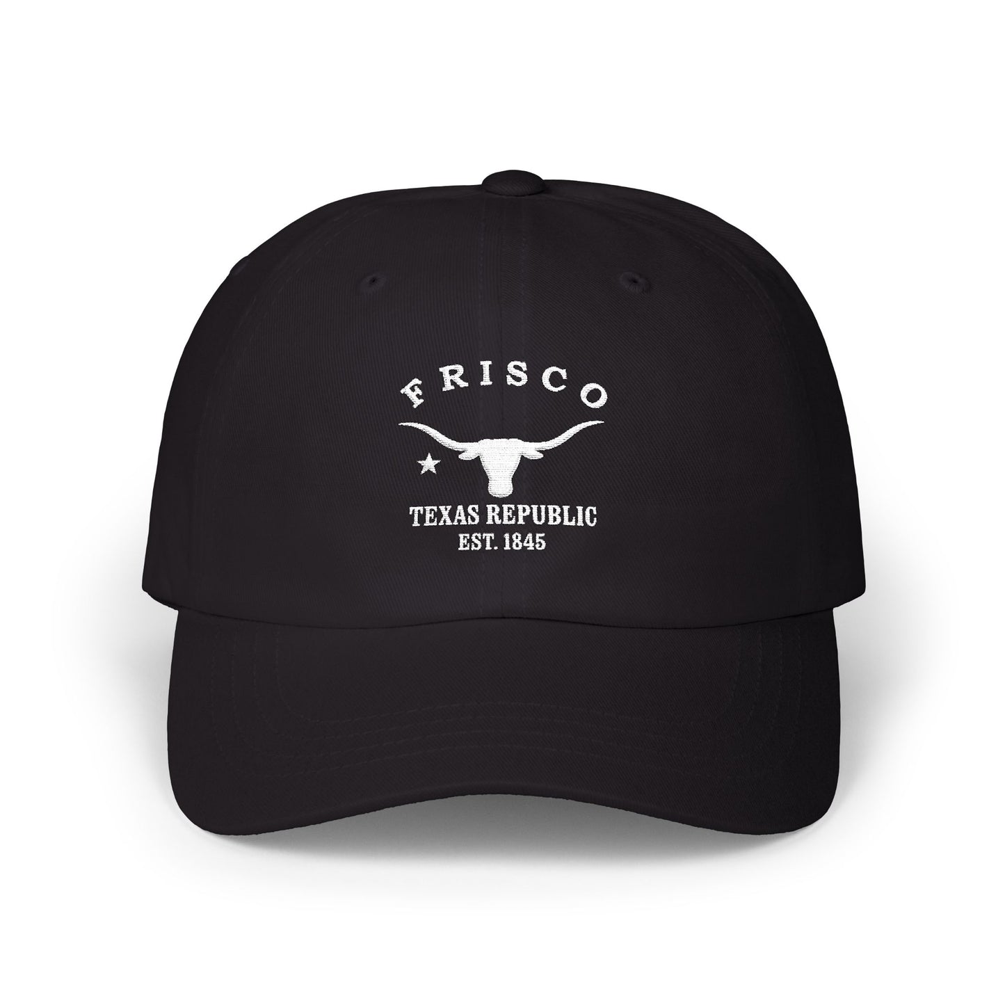 Frisco Texas Classic Embroidered Cotton Cap - White Logo