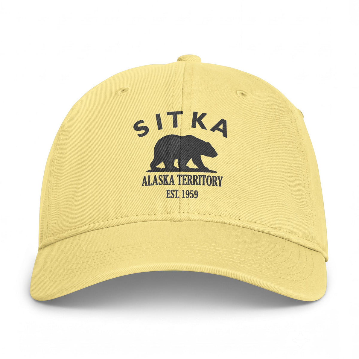 Sitka Alaska Distressed Cotton Cap - Charcoal Print Logo