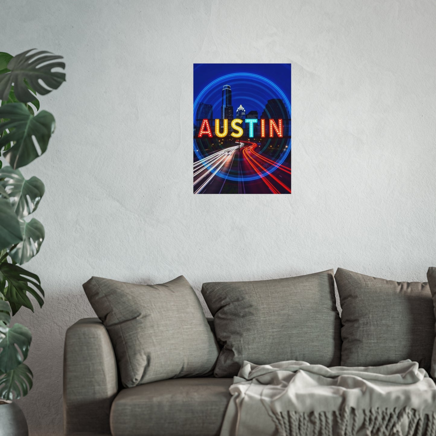 Austin Texas Vintage Retro Giclée Print Art Series Poster
