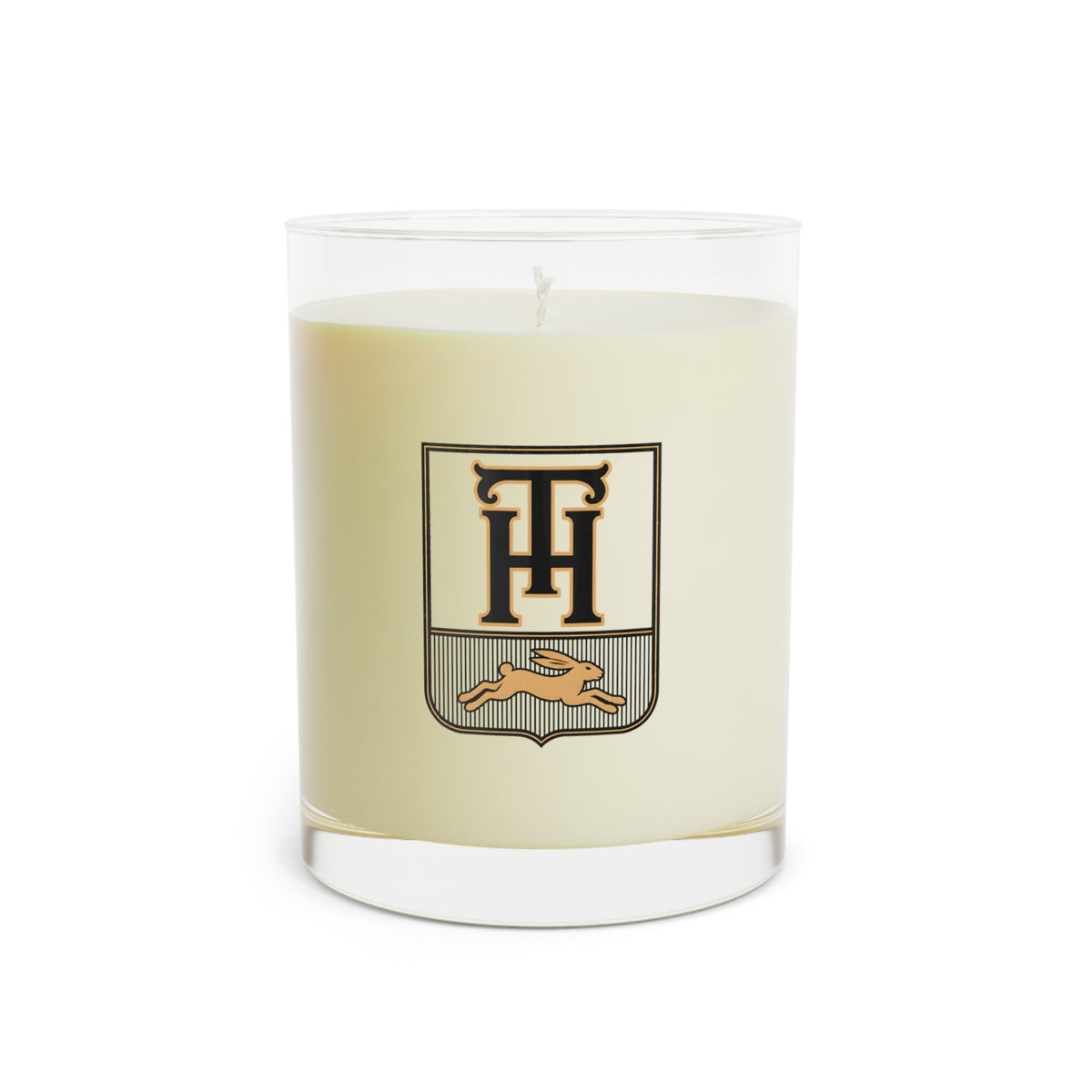 Team Haas Scented Candle, White Tea and Fig, Crest Label with Wooden Lid
