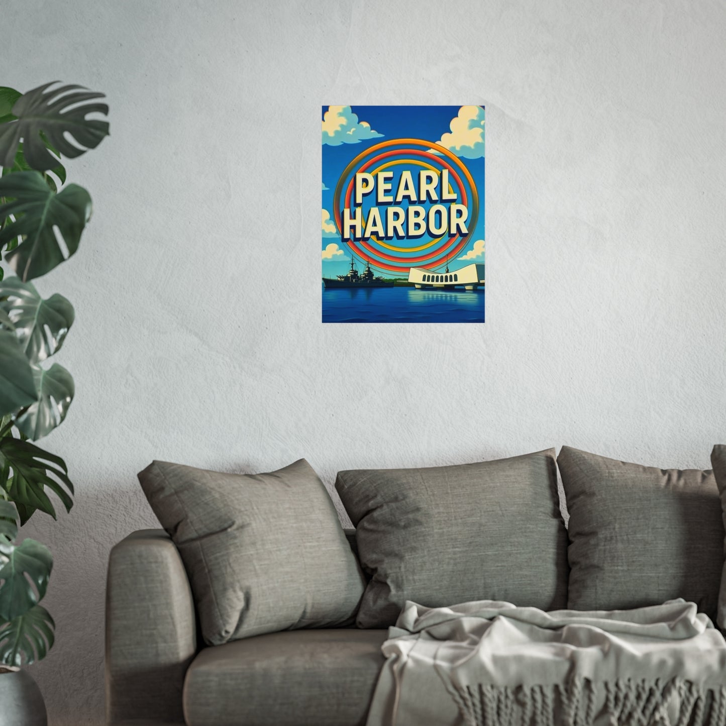 Pearl Harbor Hawaii Vintage Retro Giclée Print Art Series Poster