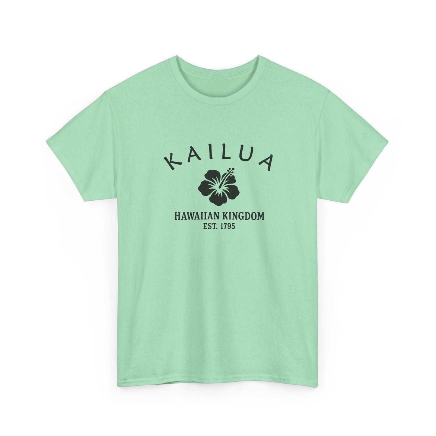 Kailua Hawaii Vintage Retro Unisex Heavy Cotton Tee - Black Logo
