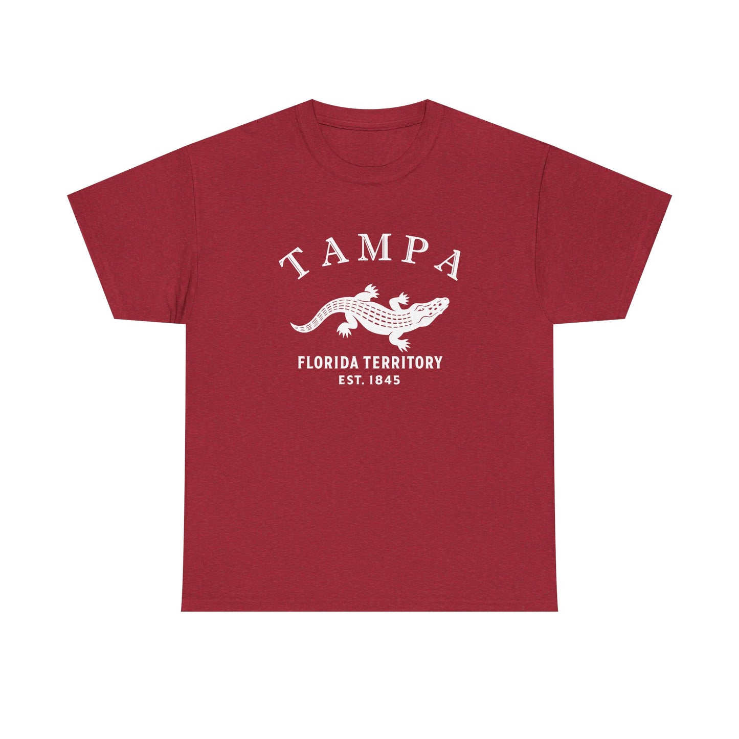 Tampa Florida Vintage Retro Unisex Heavy Cotton Tee - White Logo
