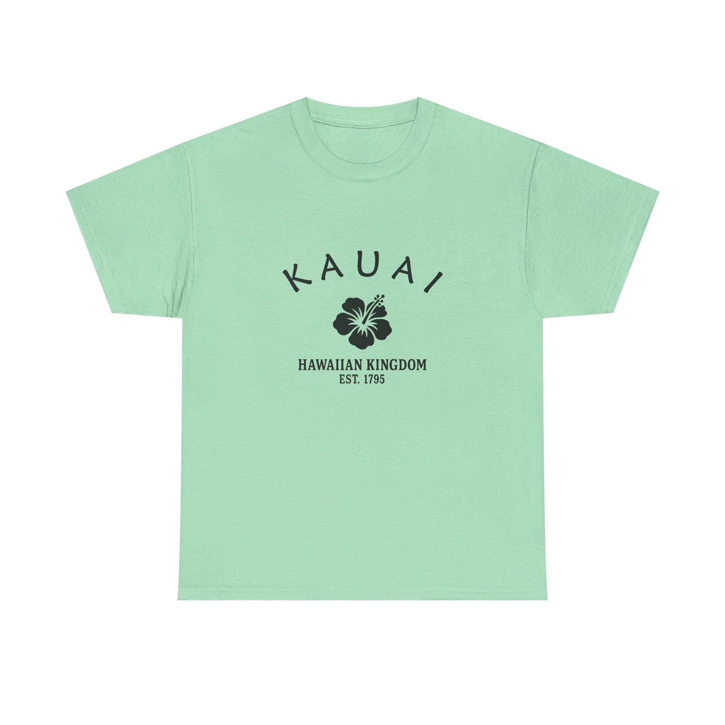 Kauai Hawaii Vintage Retro Unisex Heavy Cotton Tee - Black Logo