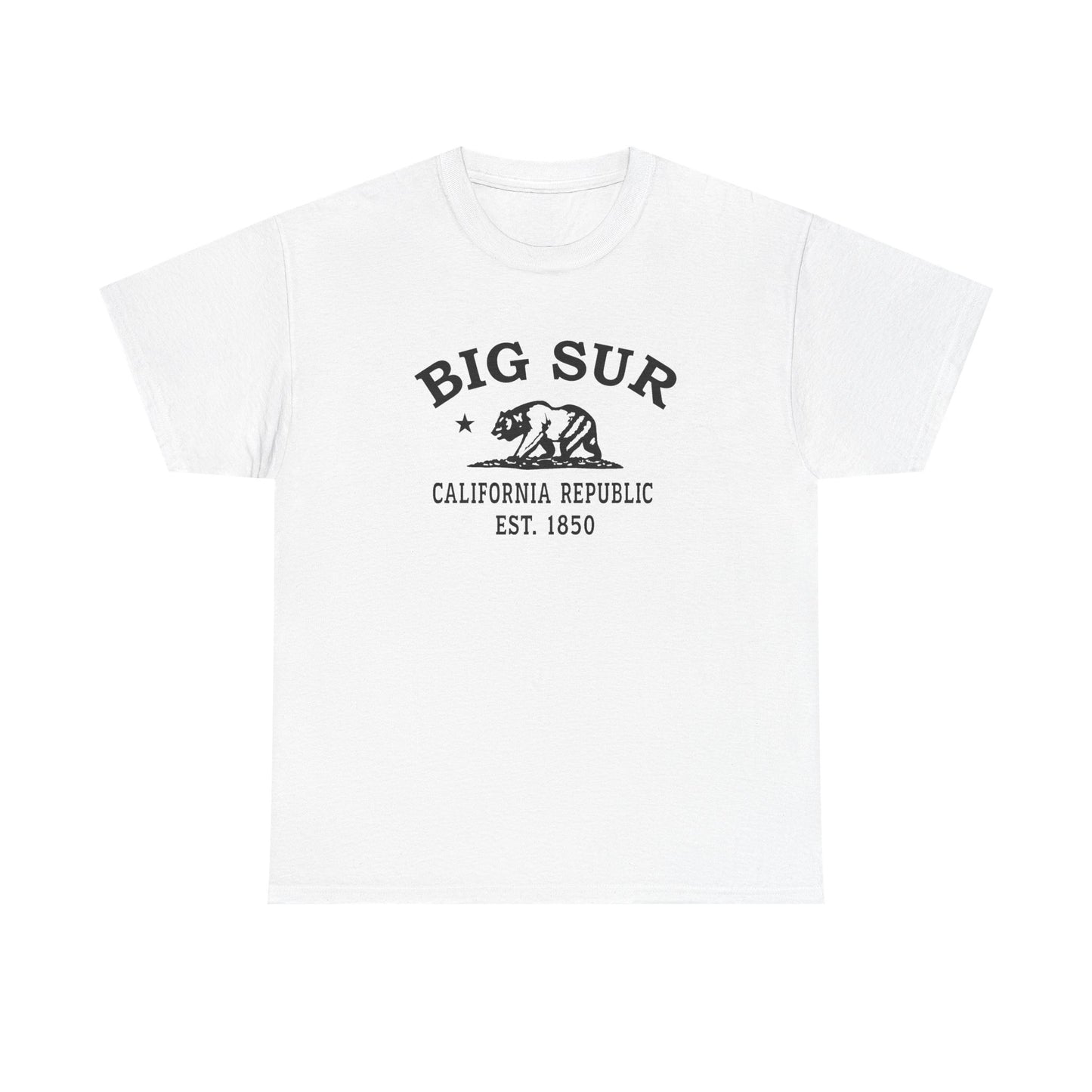 Big Sur California Vintage Retro Unisex Heavy Cotton Tee - Black Logo