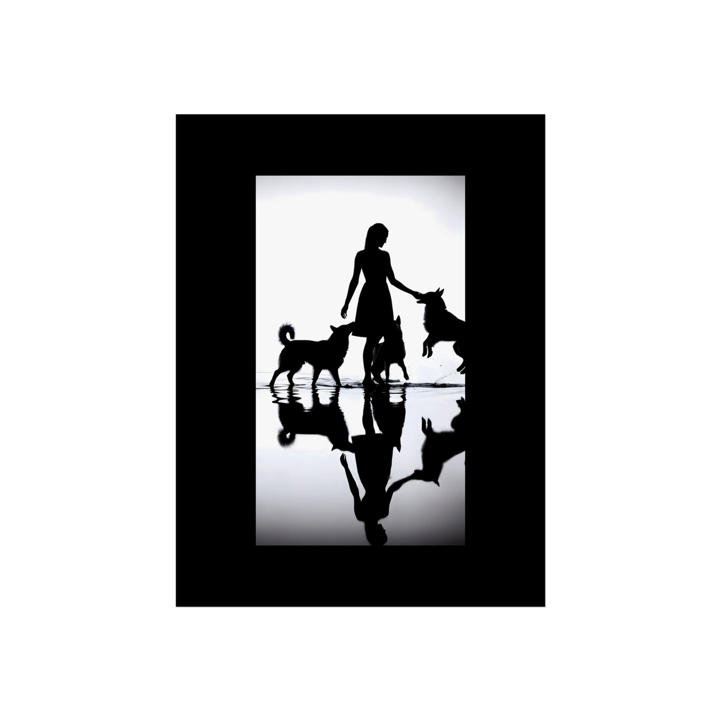 Three Dogs, Still Water - Tide & Light Series Giclée Unframed Poster
