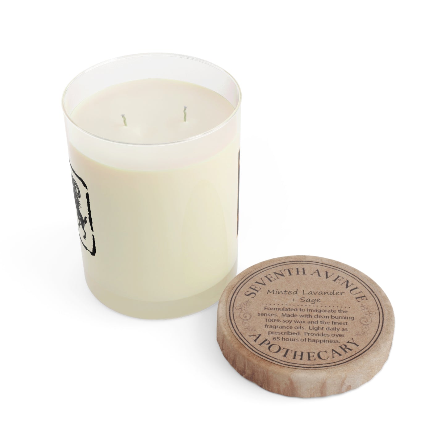 Zodiac Year of the Sheep (2015+) Vintage Retro Scented Candle - Combo Logo