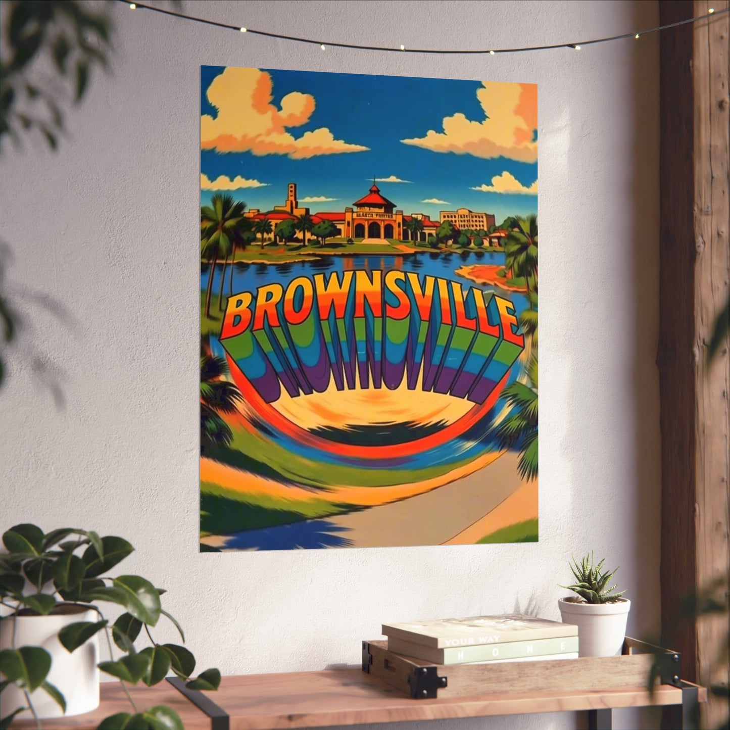 Brownsville Texas Vintage Retro Giclée Print Art Series Poster