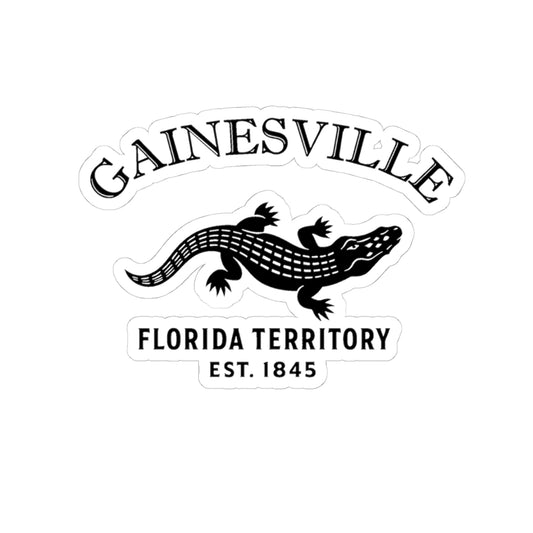 Gainesville Florida Vintage Retro Vinyl Sticker - Black Logo