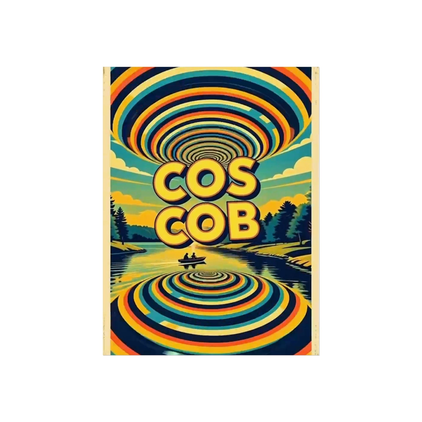 Cos Cob Connecticut Vintage Retro Giclée Print Art Series Poster