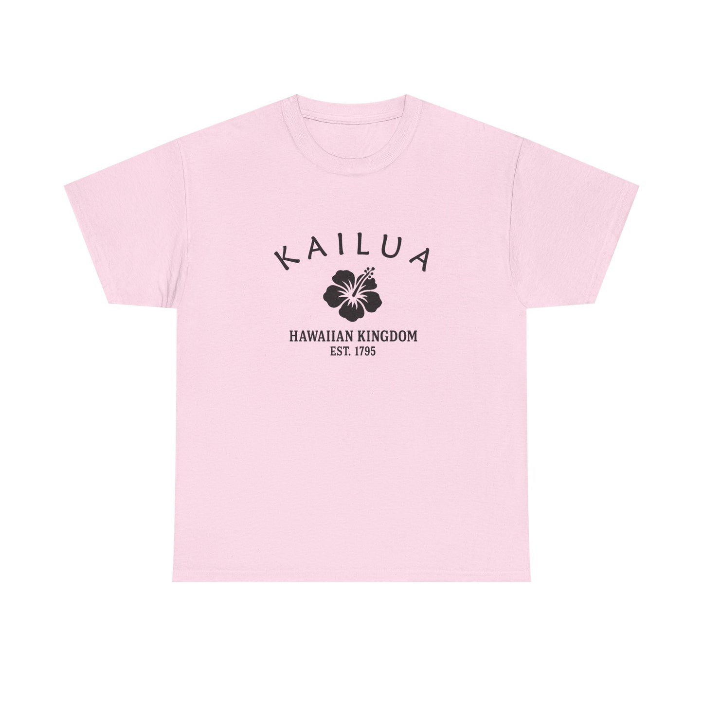 Kailua Hawaii Vintage Retro Unisex Heavy Cotton Tee - Black Logo