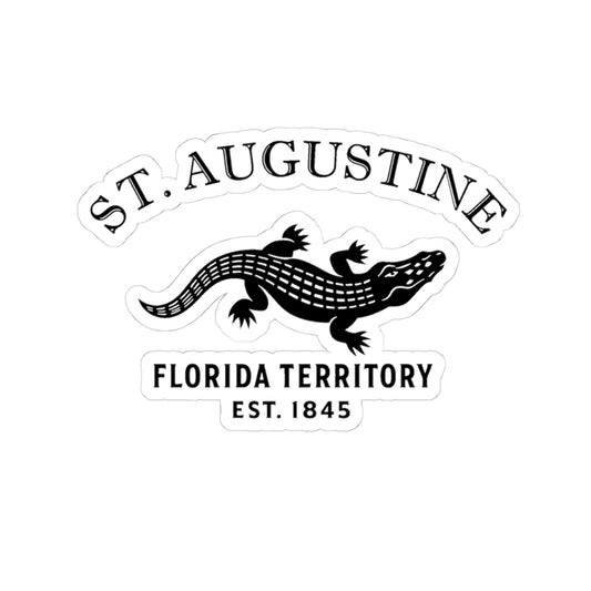 St Augustine Florida Vintage Retro Vinyl Sticker - Black Logo