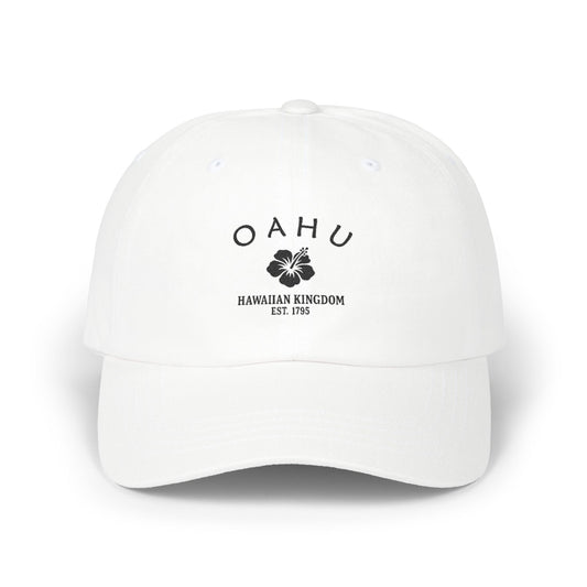 Oahu Hawaii Classic Cotten Cap - Black Logo
