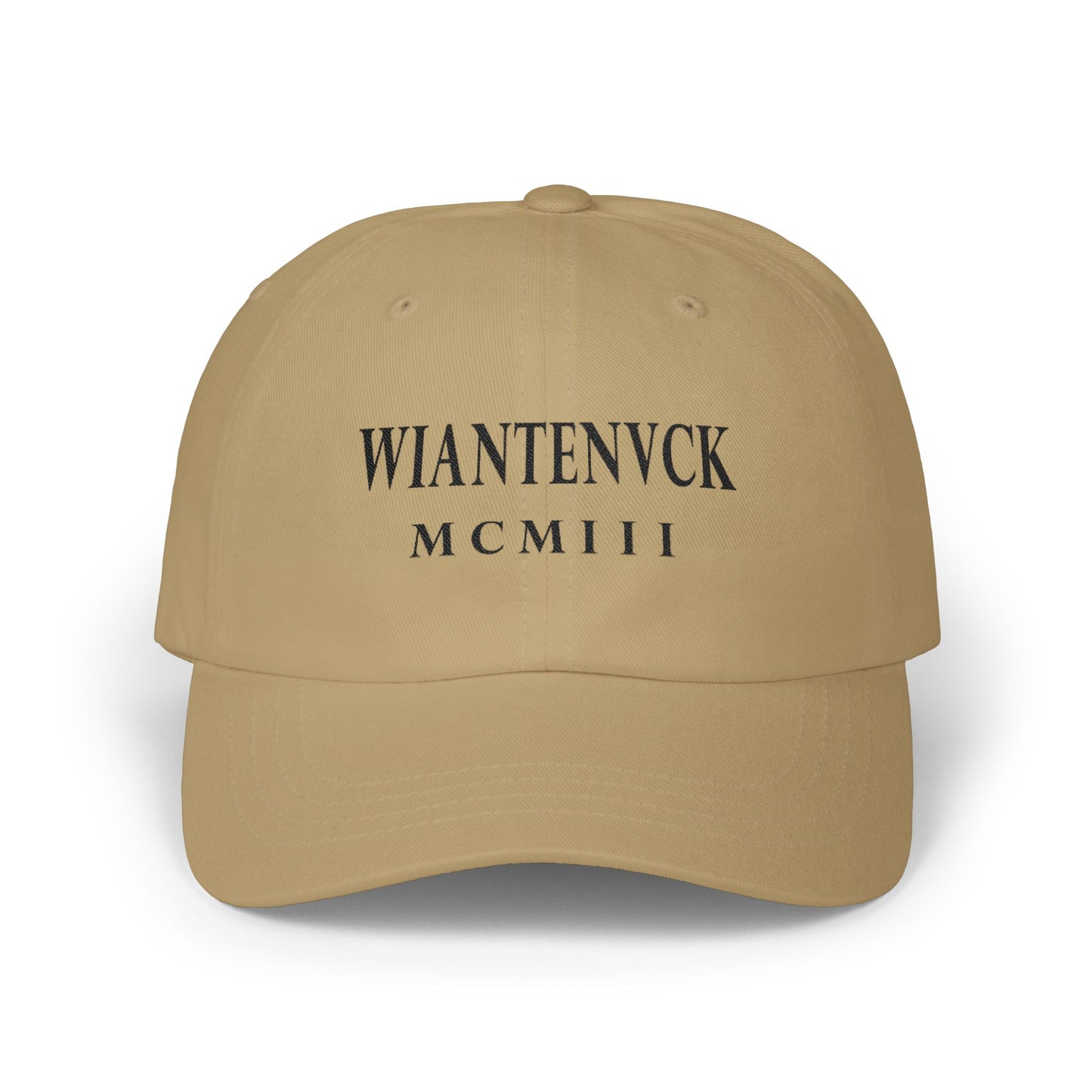 Wiantenuck Classic Embroidered Cotton Cap - Black Logo