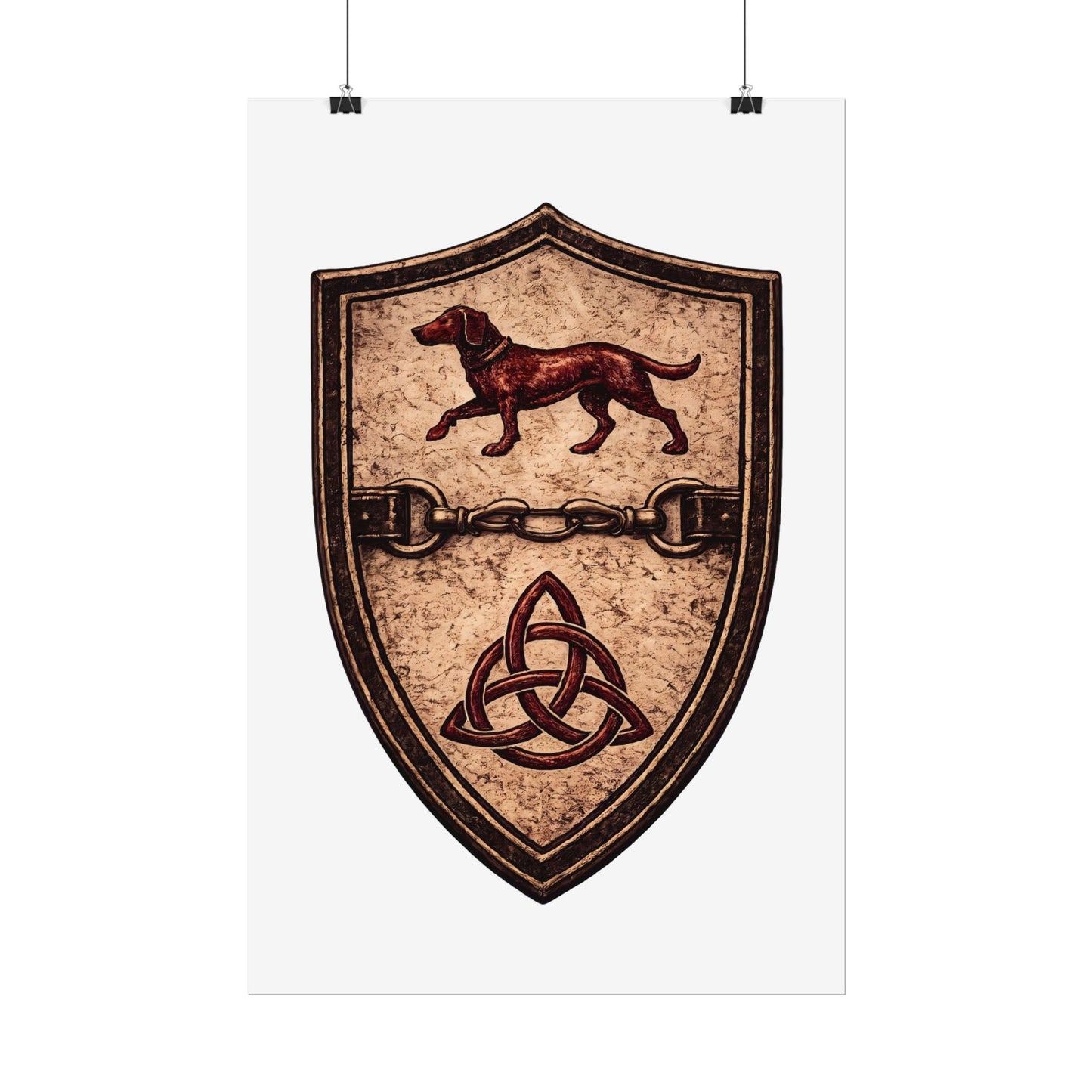 №108 Knight Crest Heraldic Poster — Live Your Best Knight · Temperantia Fiducia Perseverantia