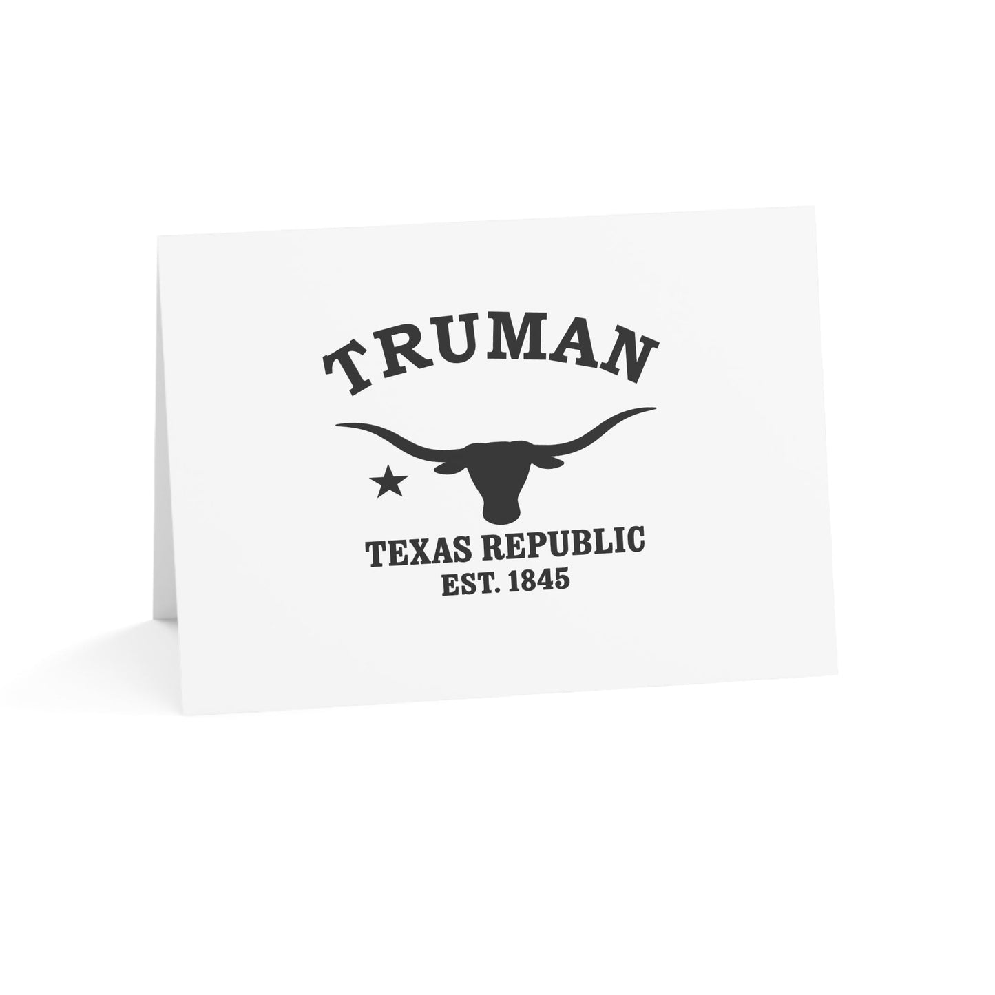 Truman Texas Vintage Retro Thank You Card Set - Black Logo