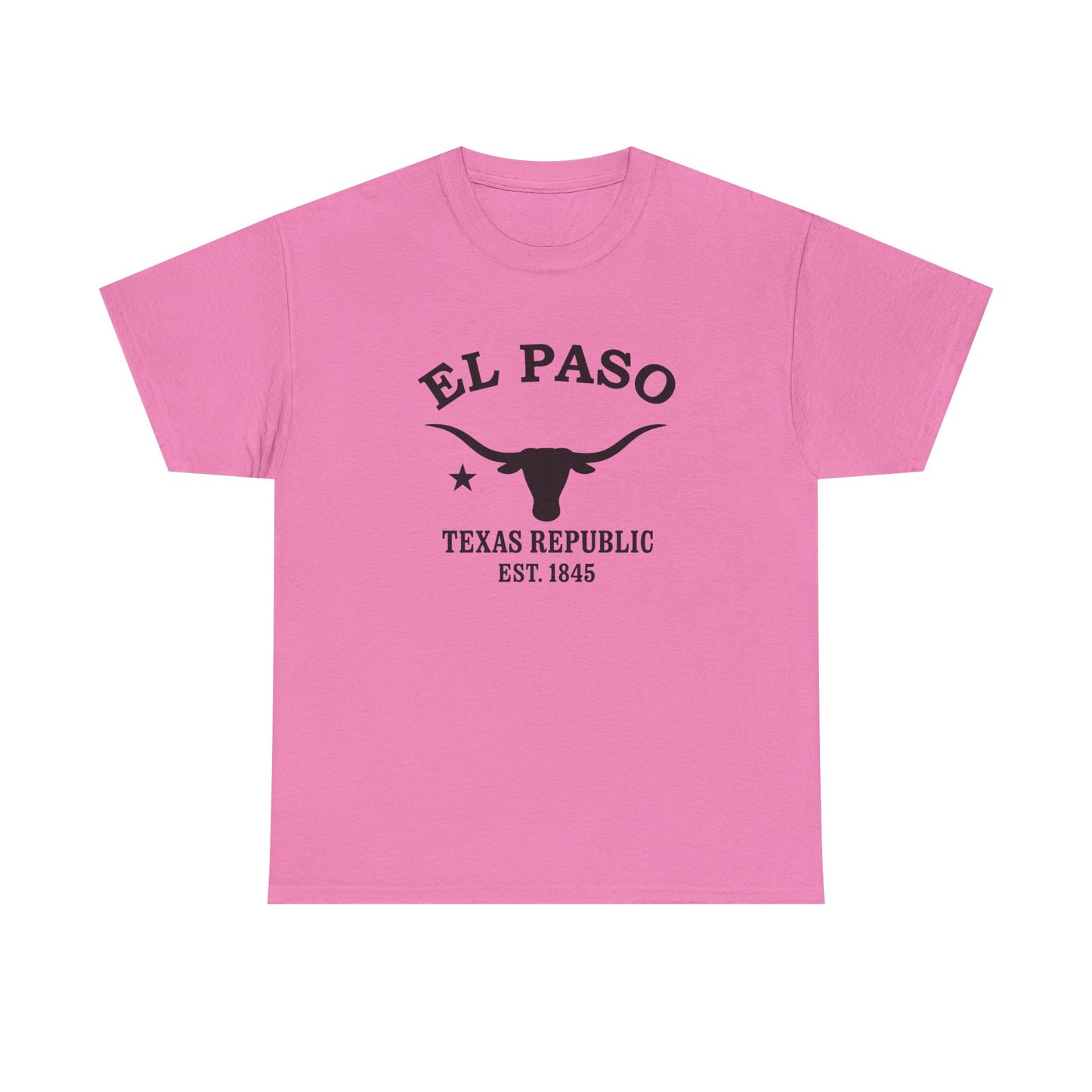 El Paso Texas Vintage Retro Unisex Heavy Cotton Tee - Black Logo