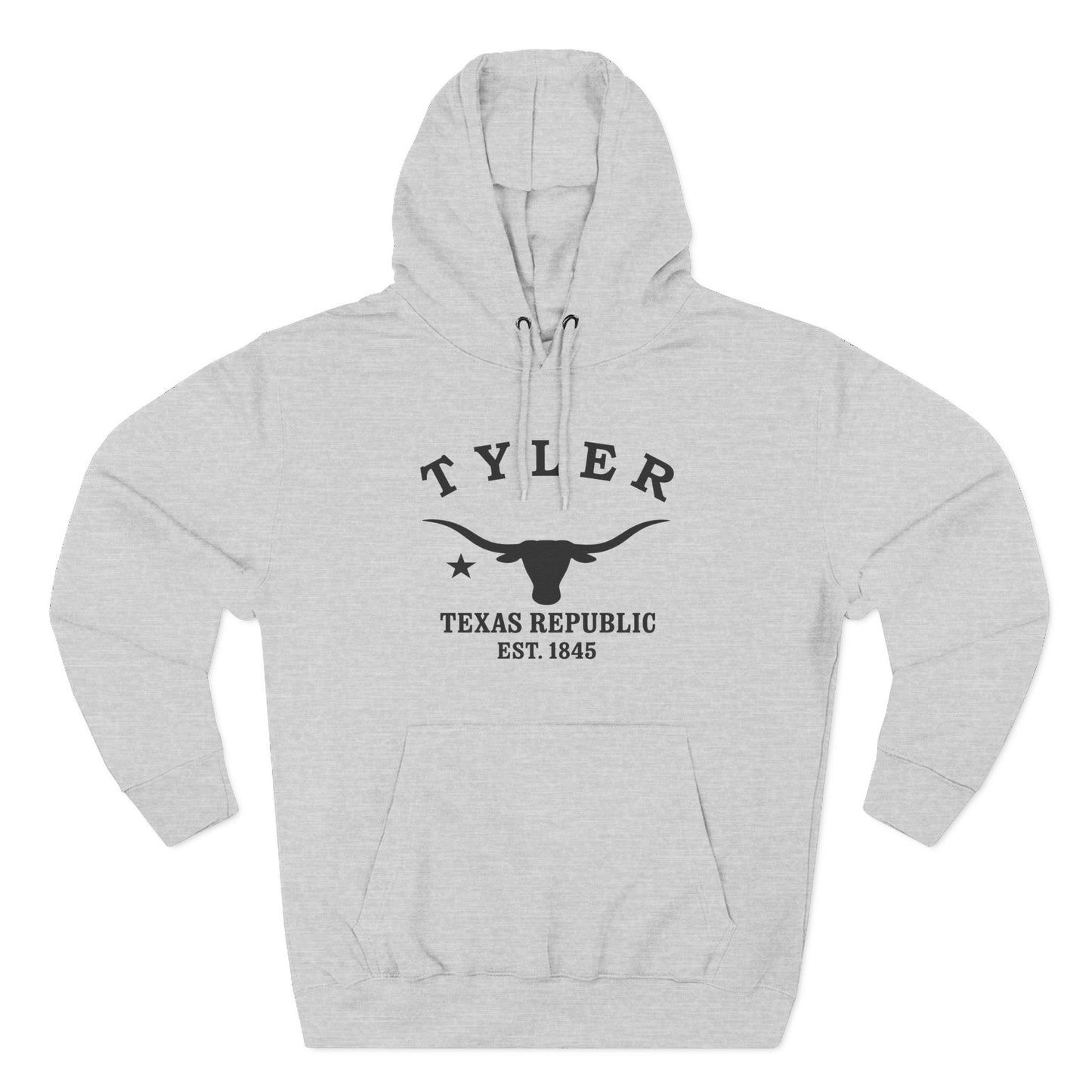 Tyler Texas Vintage Retro Unisex Heavy Cotton Hoodie - Black Logo