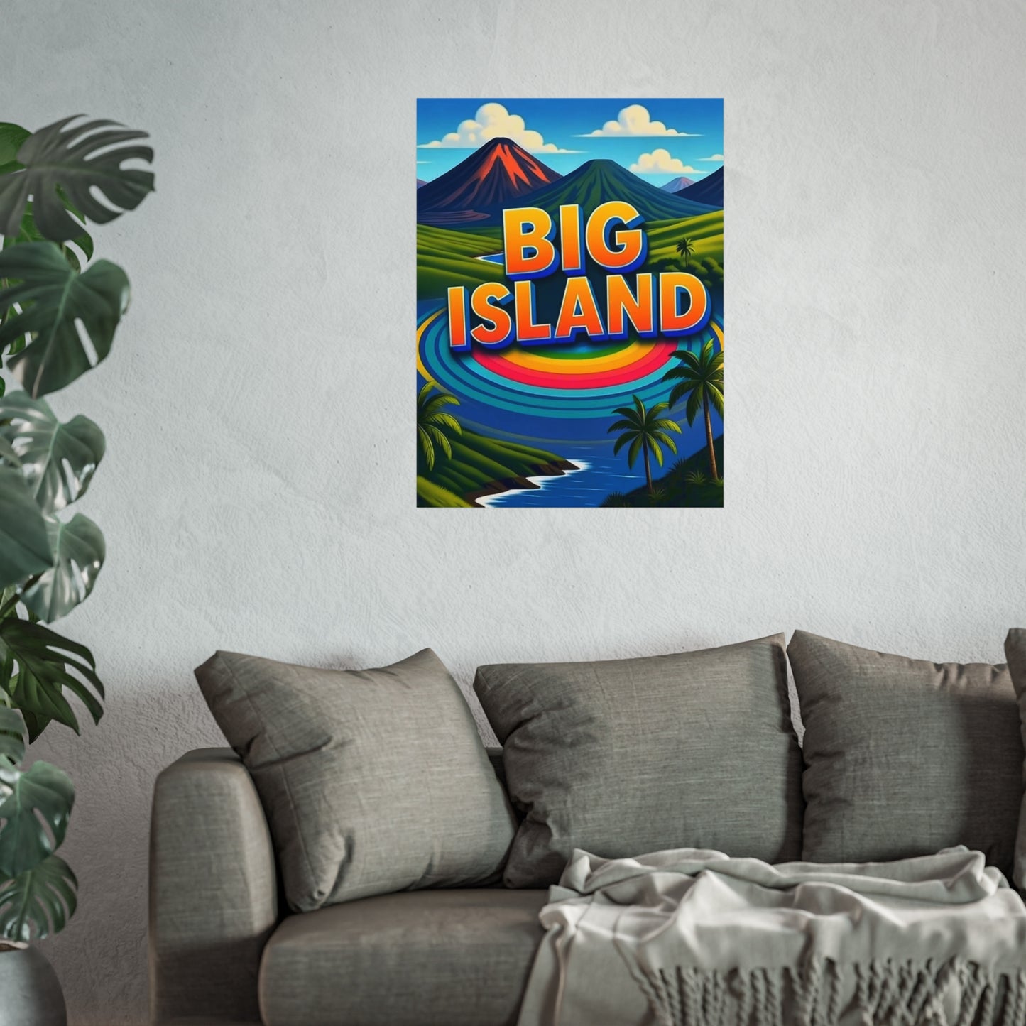 Big Island Hawaii Vintage Retro Giclée Print Art Series Poster