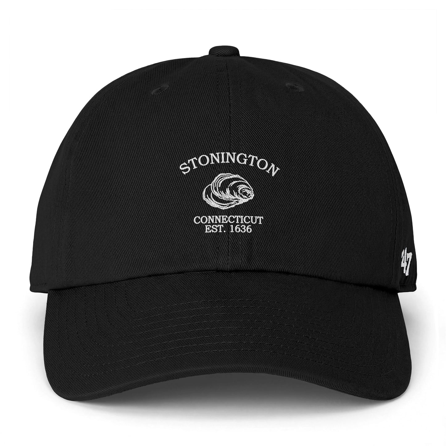 Stonington Connecticut Vintage Retro Womens Cotton Cap - Black Logo