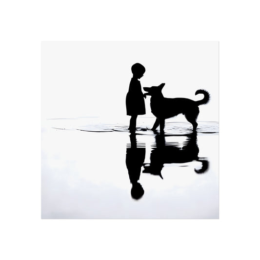Boy and Hound - Tide & Light Series Giclée Unframed Poster