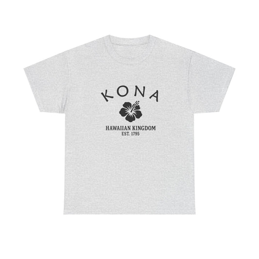 Kona Hawaii Vintage Retro Unisex Heavy Cotton Tee - Black Logo