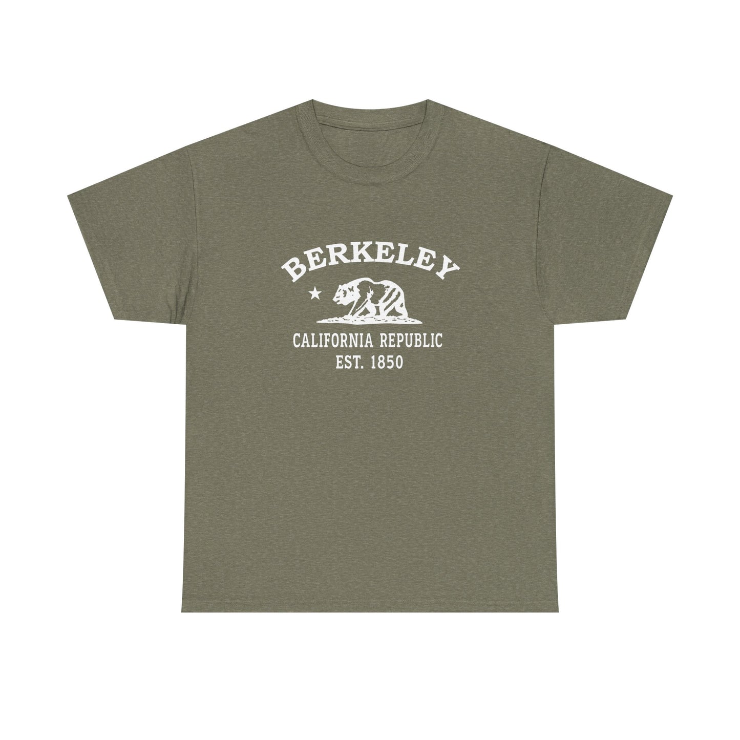 Berkeley California Vintage Retro Unisex Heavy Cotton Tee - White Logo