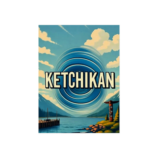 Ketchikan Alaska Vintage Retro Giclée Print Art Series Poster