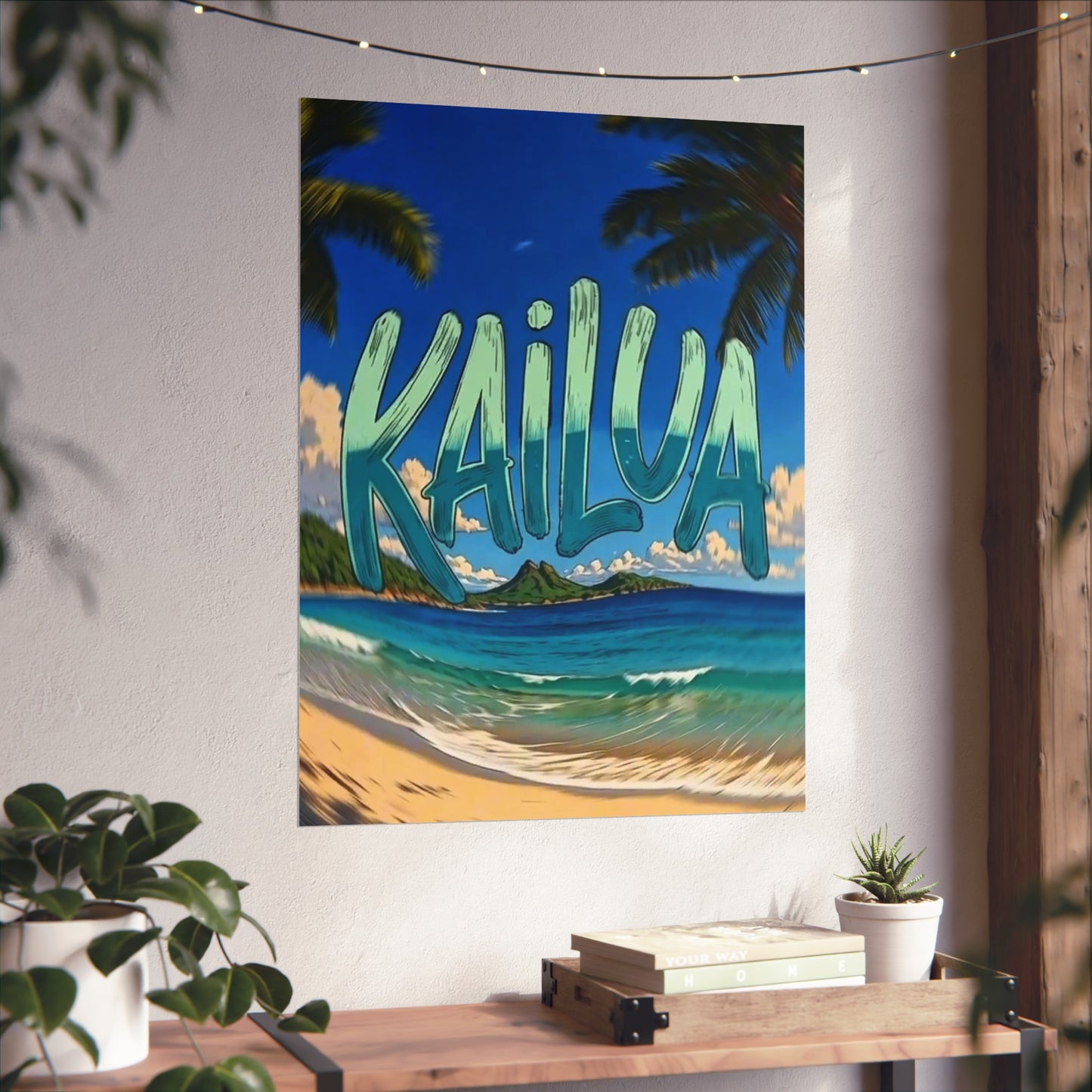 Kailua Hawaii Vintage Retro Giclée Print Art Series Poster