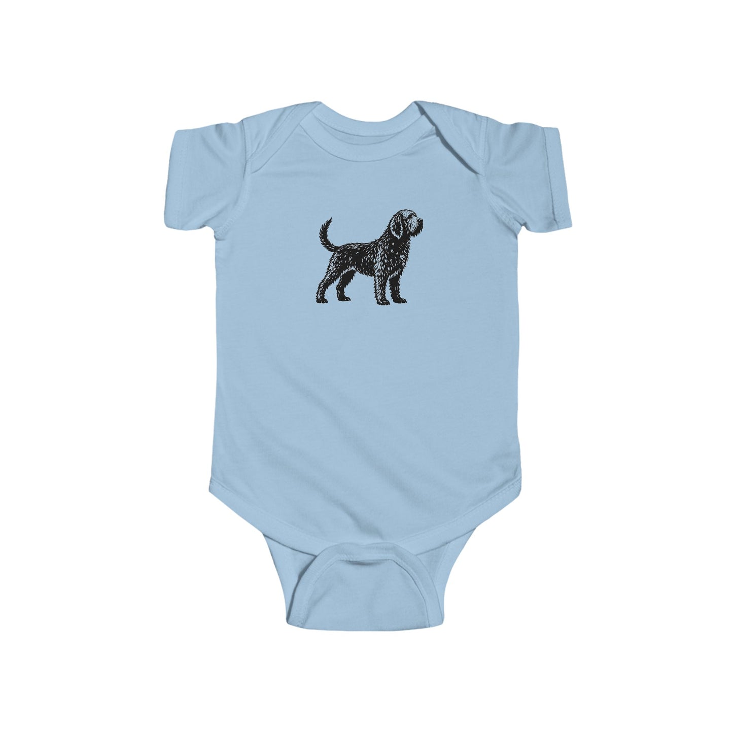 Otterhound Vintage Retro Cotton Jersey Baby Bodysuit - Standing