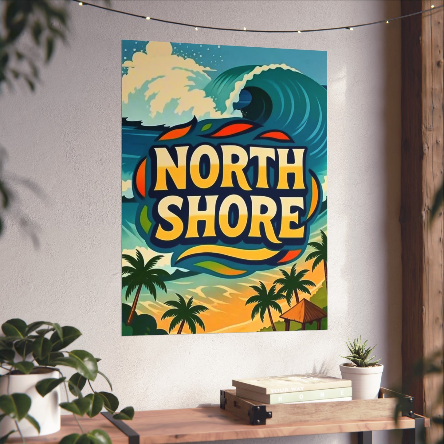 North Shore Hawaii Vintage Retro Giclée Print Art Series Poster