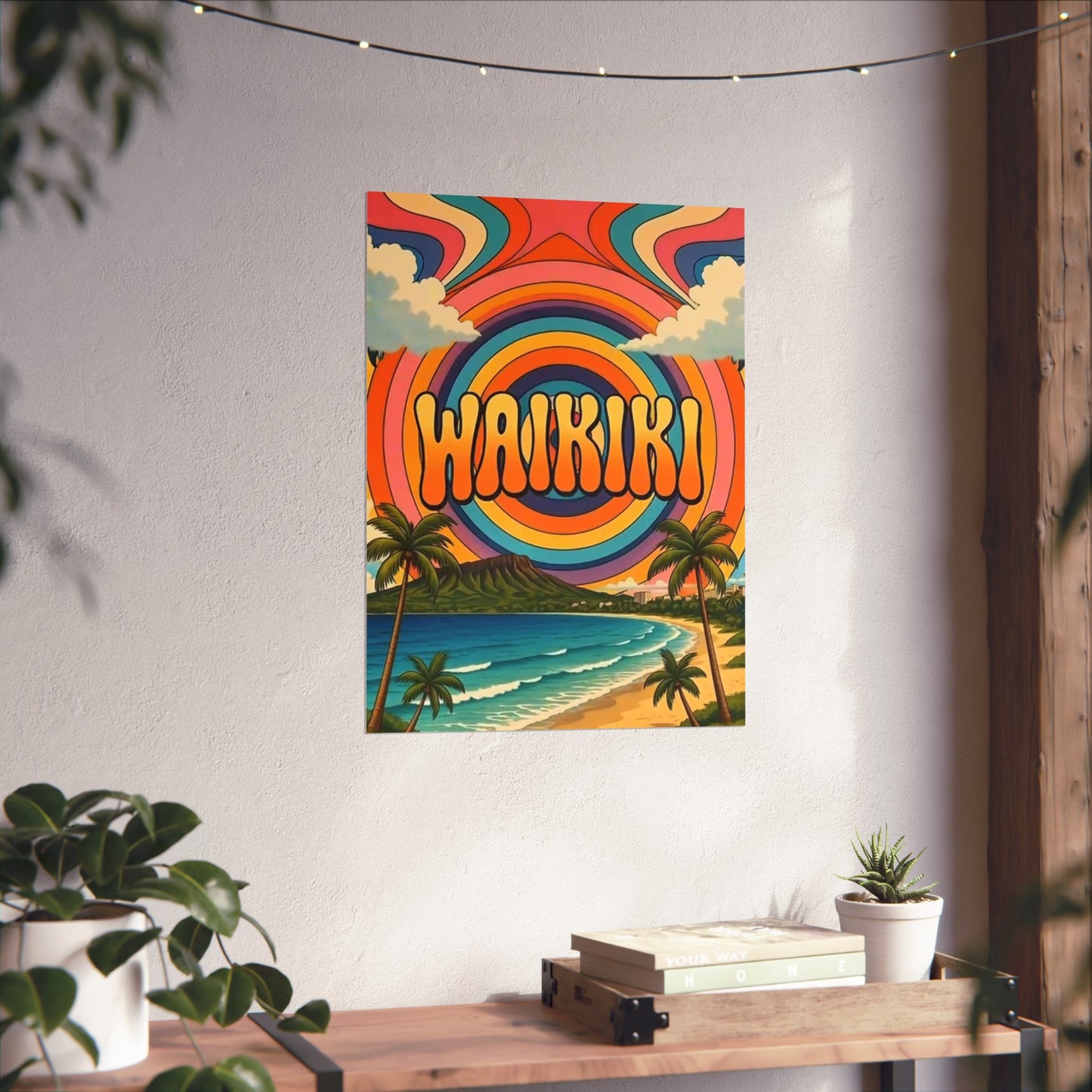 Waikiki Hawaii Vintage Retro Giclée Print Art Series Poster