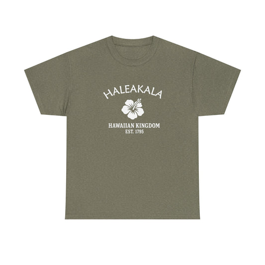 Haleakala Hawaii Vintage Retro Unisex Heavy Cotton Tee - White Logo