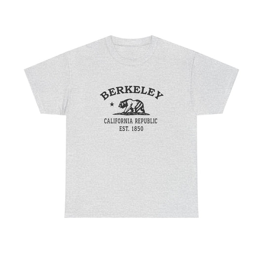 Berkeley California Vintage Retro Unisex Heavy Cotton Tee - Black Logo