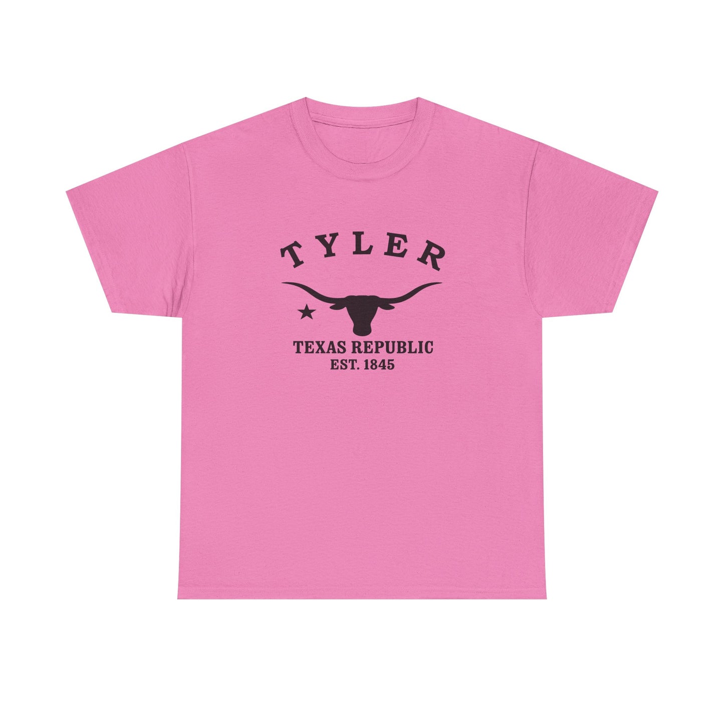 Tyler Texas Vintage Retro Unisex Heavy Cotton Tee - Black Logo