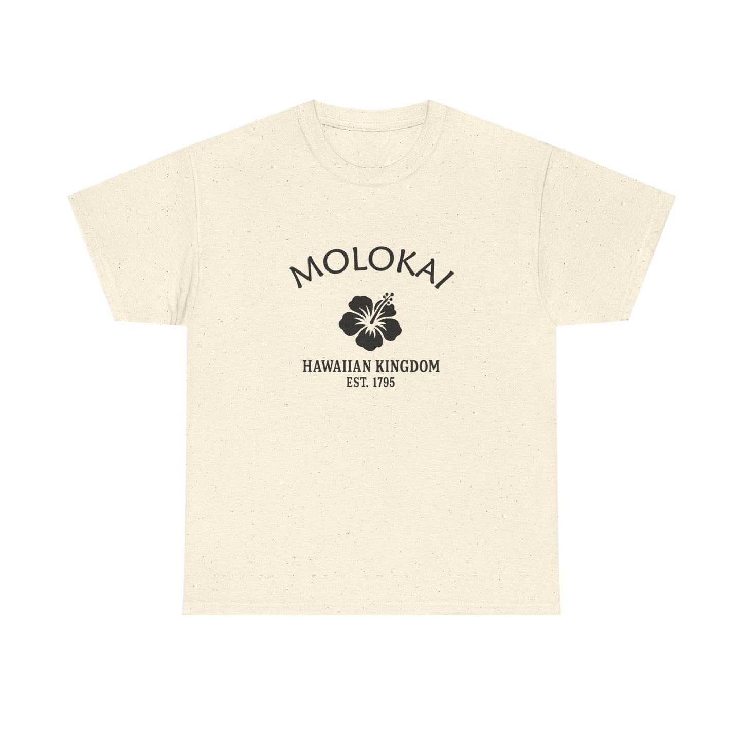 Molokai Hawaii Vintage Retro Unisex Heavy Cotton Tee - Black Logo