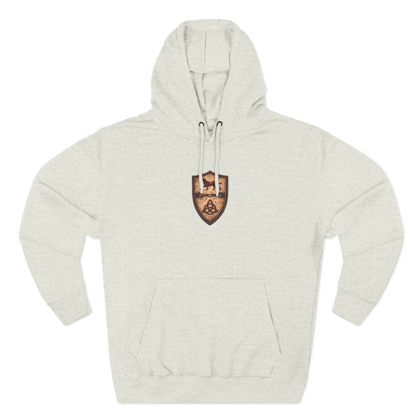 №108 Knight Crest Heavy Cotton Hoodie · Live Your Best Knight · Temperantia Fiducia Perseverantia