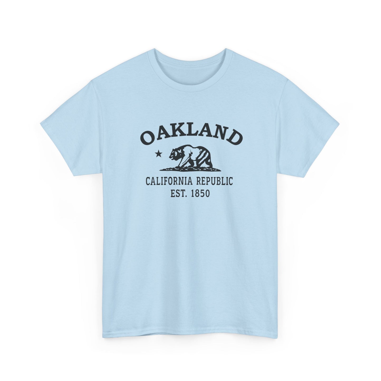 Oakland California Vintage Retro Unisex Heavy Cotton Tee - Black Logo