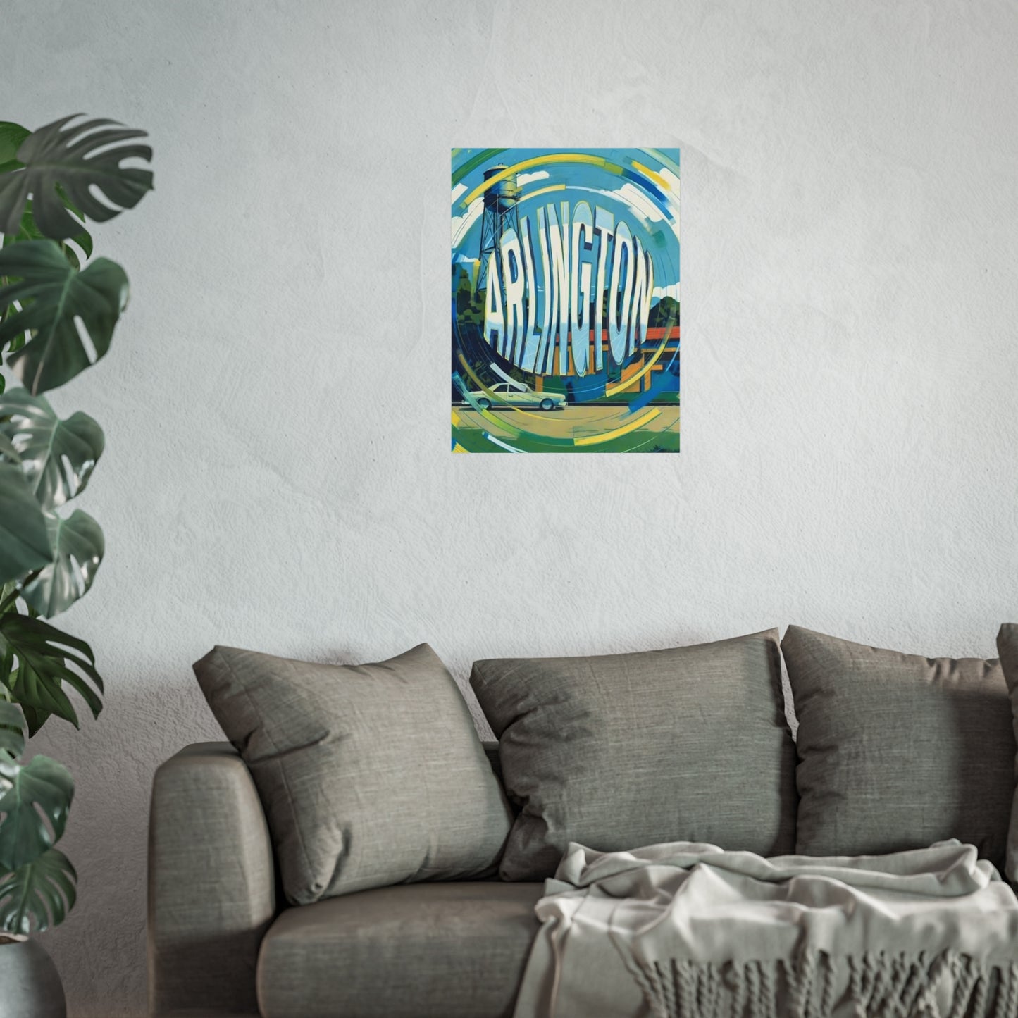 Arlington Texas Vintage Retro Giclée Print Art Series Poster