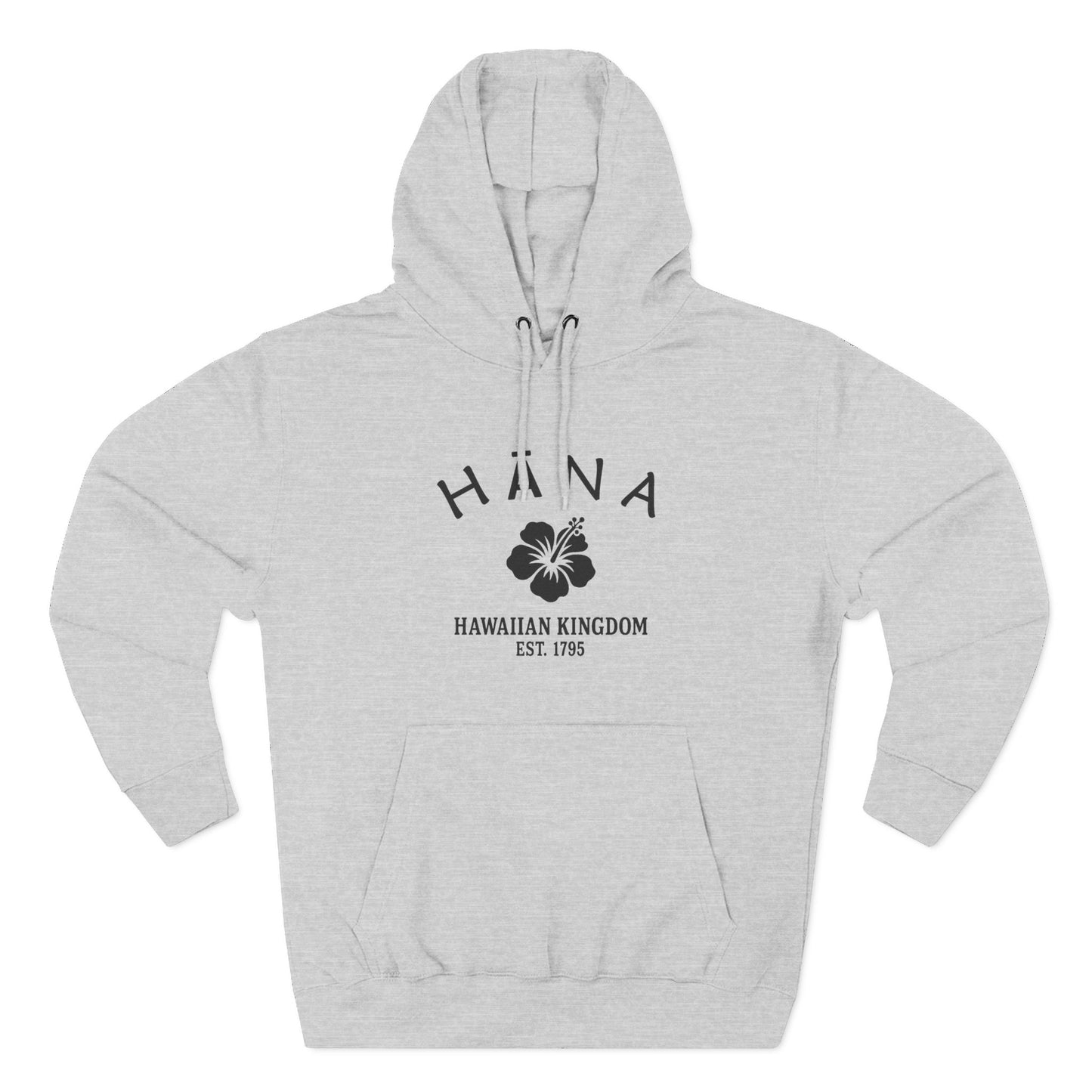 Hana Hawaii Vintage Retro Unisex Heavy Cotton Hoodie - Black Logo