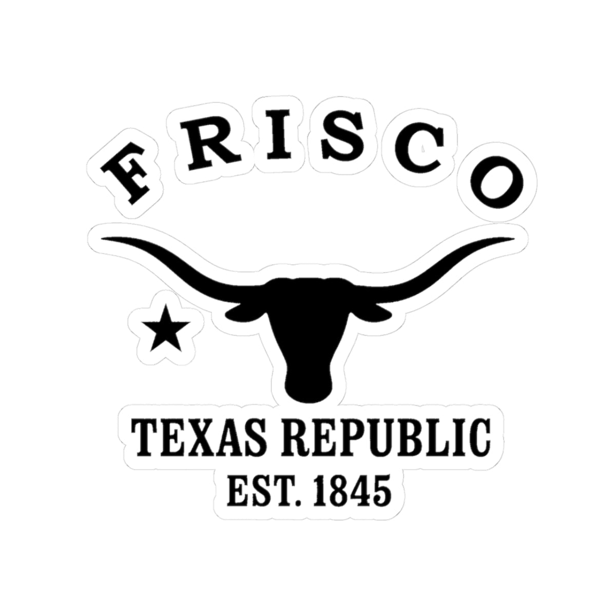 Frisco Texas Vintage Retro Vinyl Sticker - Black Logo – Merlin Classics